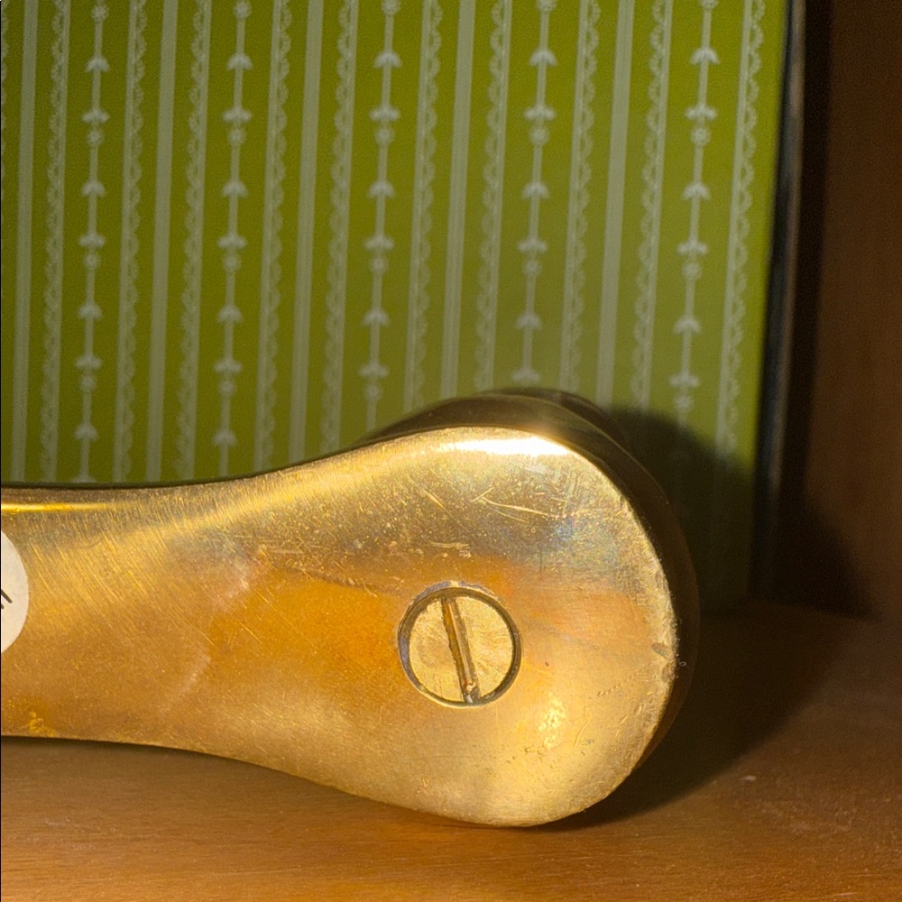 Brass Vintage Snowman Stocking Holder - Picture 5 of 11
